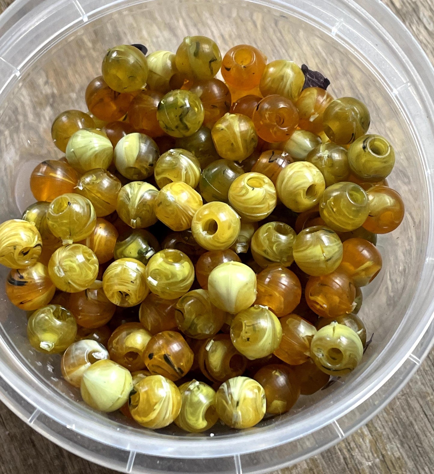 8.5mm crafting/jewelry beads (Set of 22)— handmade recycled plastic beads