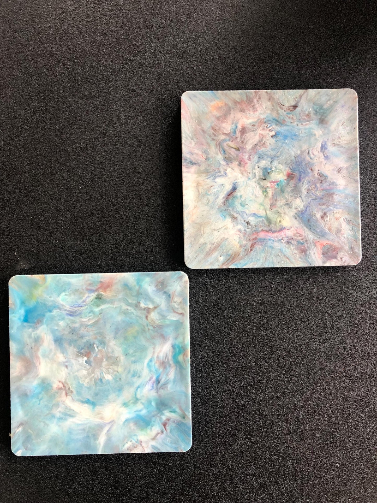 Art Tile/Coaster (square)--- 100% Recycled Plastic + Handmade Craft