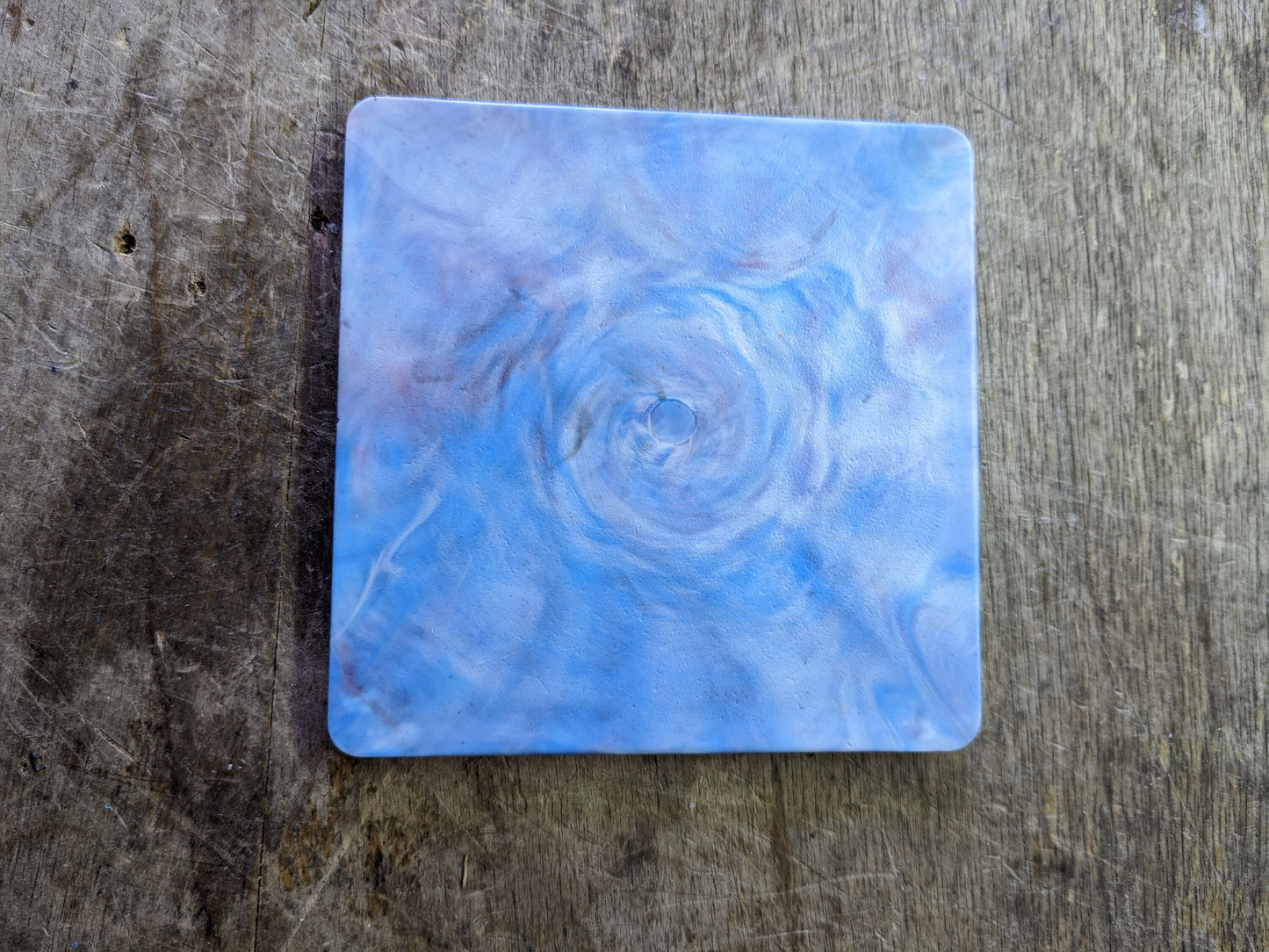 Art Tile/Coaster (square)--- 100% Recycled Plastic + Handmade Craft