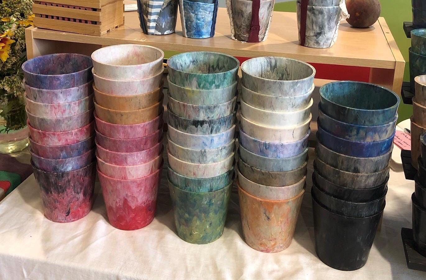 Pressed Pot--- 4 inch 100% recycled plastic house plant pot