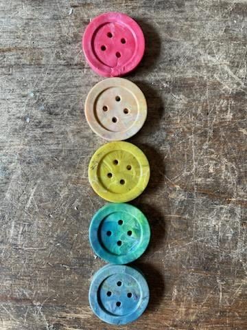 Big Button (1 inch)-- Handmade 100% Recycled Plastic Buttons